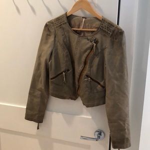 Faux leather Free People jacket
